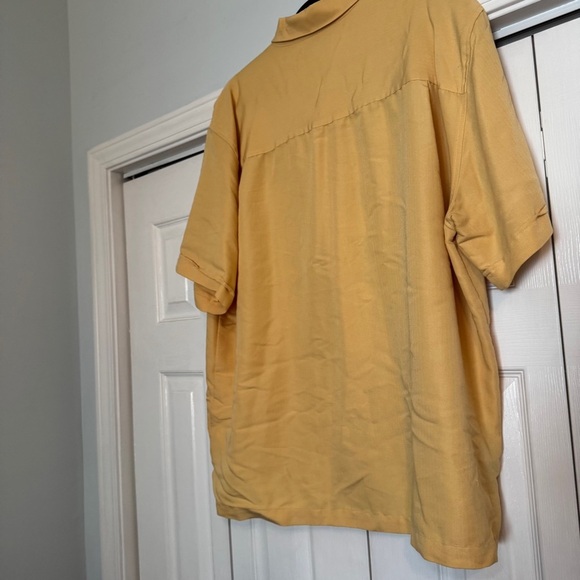 Cubavera Men's Button Down Shirt embroidered w instruments Yellow Cream size XXL - Picture 6 of 13